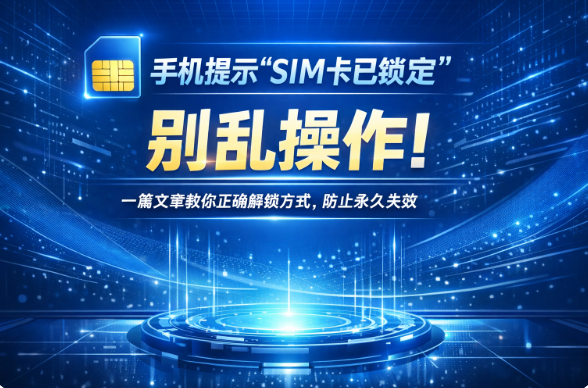 手机提示“SIM 卡已锁定”,是坏了吗?真相在这里