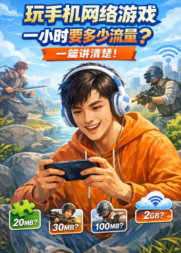 一小时游戏用多少流量?不同类型手游流量消耗对比与省流攻略!