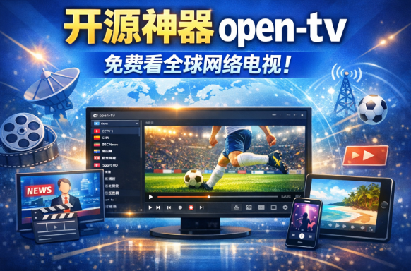 全网最干净的IPTV播放器来了!open-tv 免费开源、无广告