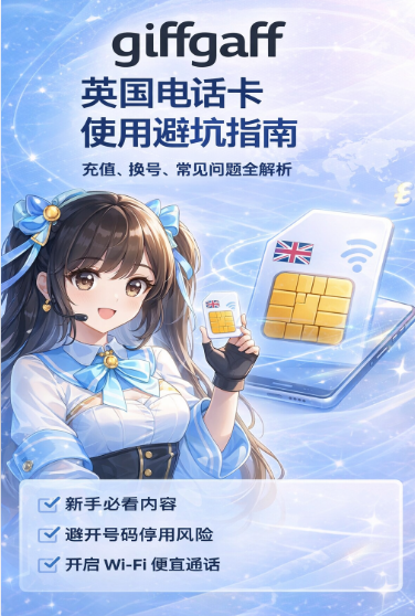 giffgaff 英国电话卡使用避坑指南：充值、换号、常见问题全解析
