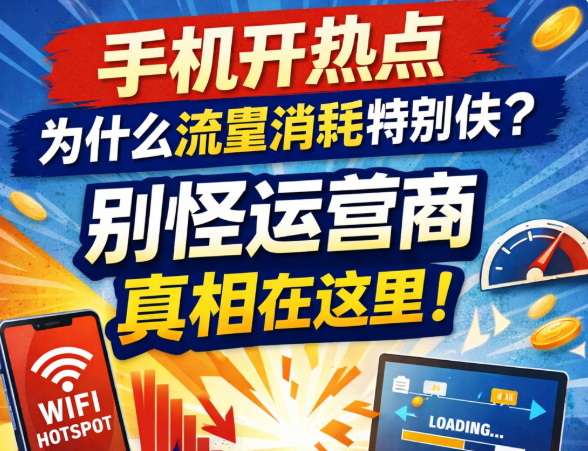 用手机开热点太费流量?真正原因曝光,这些设置赶紧关掉