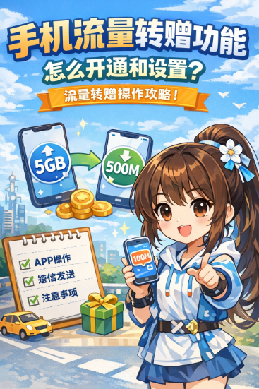 手把手教你开通手机流量转赠功能,移动联通电信全适用