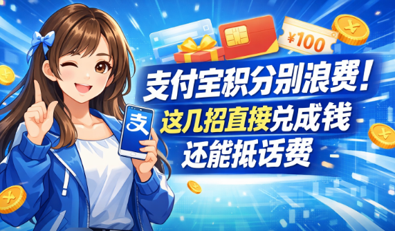 支付宝积分快到期?教你把积分变现、抵话费、换实物,0元充都能搞!