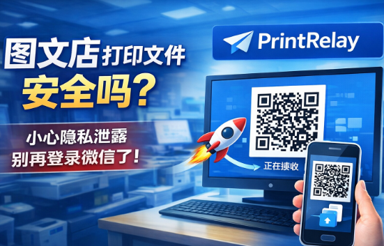 图文店打印文件安全吗？别再登录微信了，这个方法更稳
