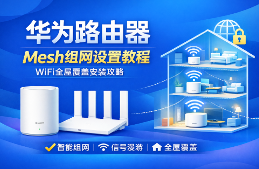 华为Mesh组网完整教程：一套WiFi覆盖全屋