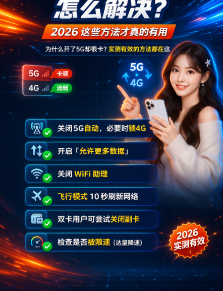5G网速慢怎么解决？2026这些方法才是真的有用