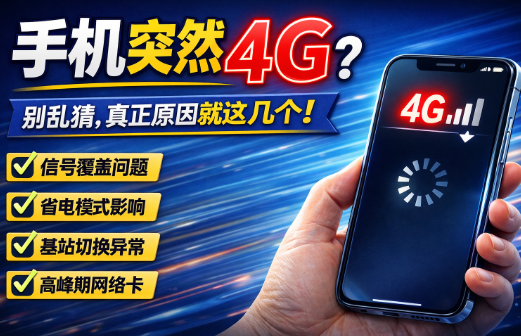 为什么5G会突然变4G？2026最新排查方法，一看就懂