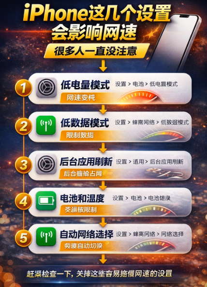 iPhone这几个设置会影响网速，很多人一直没注意