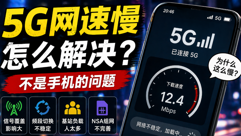 5G网速慢怎么解决？不是手机的问题